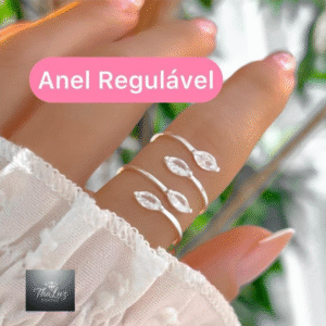Anel Regulavel Gotas Zirconia