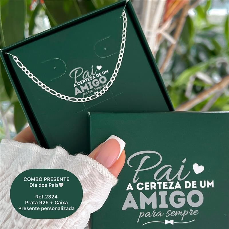 corrente e caixa de presente