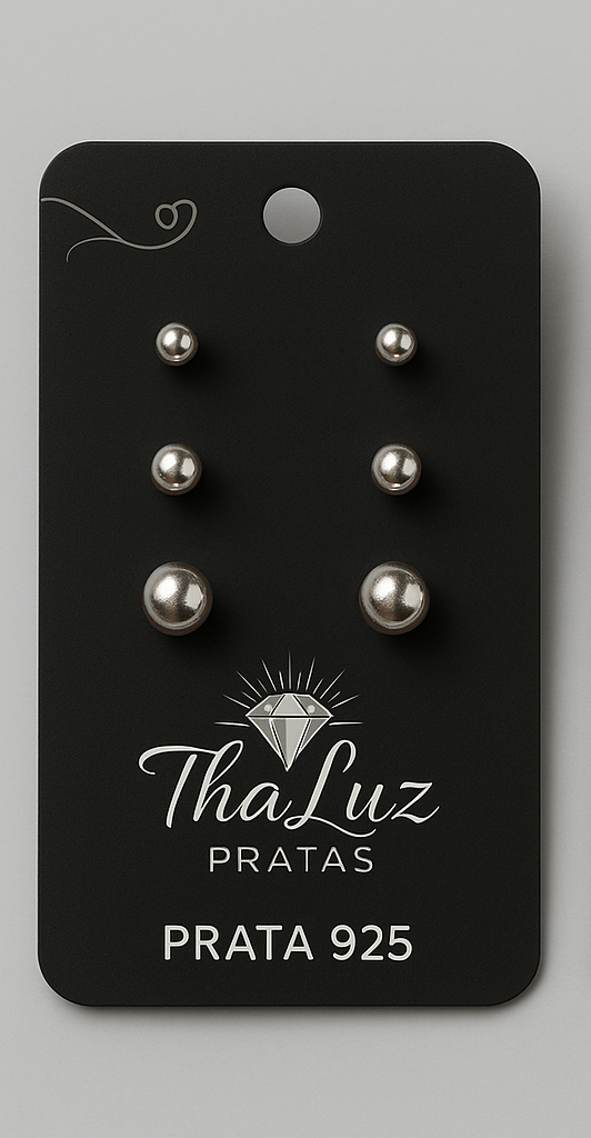 Trio Brincos Bolinhas