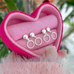 Brinco Meia Bola com Argola