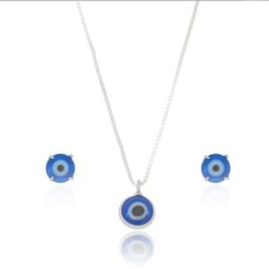 Conjunto olho grego (Colar Brincos)