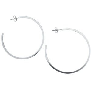 Brinco argola redonda fio quadrado com tarraxa tamanho 2cm