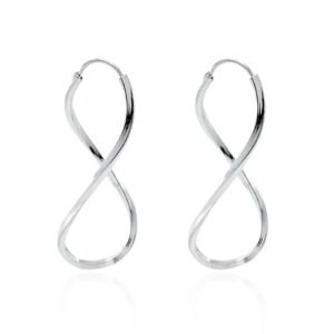 Brinco infinito fio quadrado 3,5cm