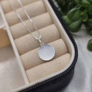 Corrente com pingente medalha pai nosso 1cm